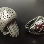 Anello stampato in 3d metallo gioielleria